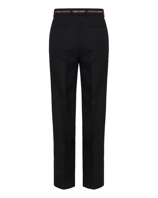 Gucci Black Selvedge-Detail Wool Trousers for men