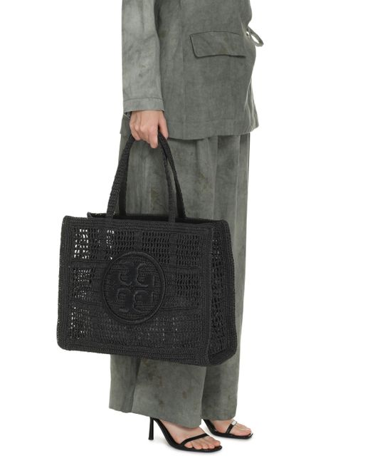 Shopping bag Ella di Tory Burch in Black