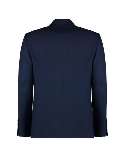 Valentino Garavani Blue Single-Breasted Two-Button Jacket for men