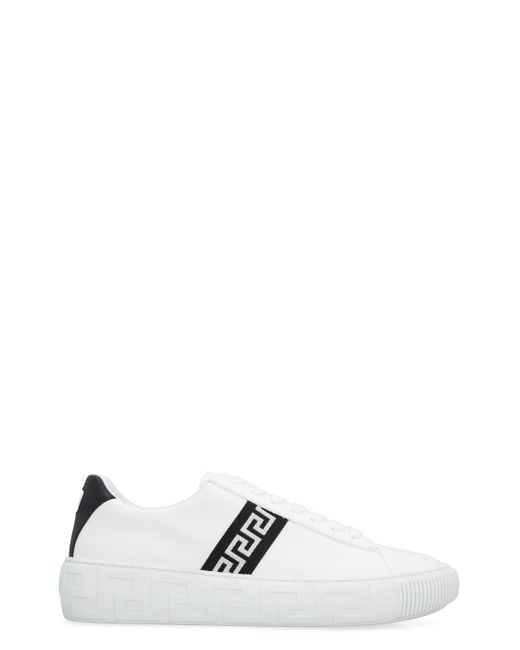 Versace White Greca Low-top Sneakers for men