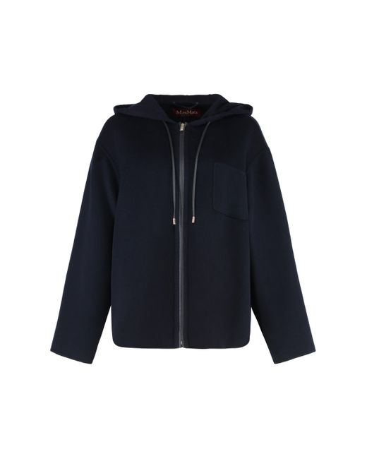 Max Mara Blue Mina Knitted Hoodie