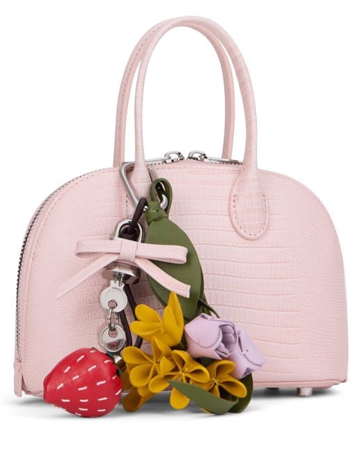 Self-Portrait Pink Mini Handbag With Pendants