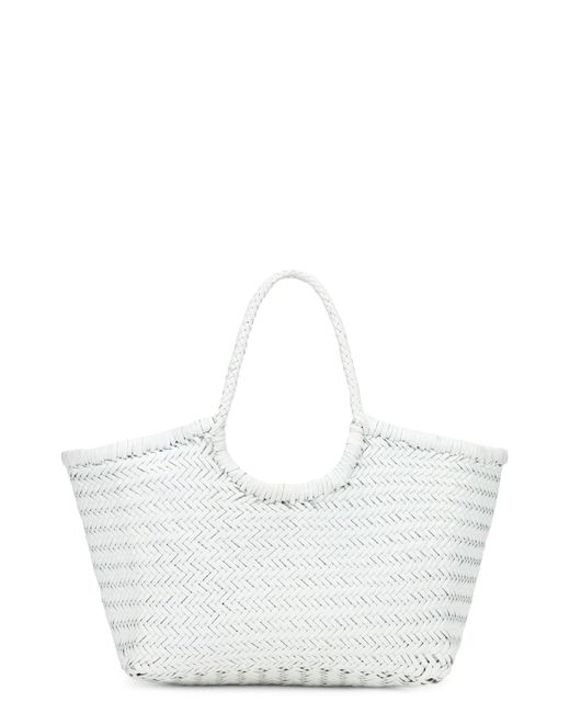 Borsa Tote intrecciata di Dragon Diffusion in White