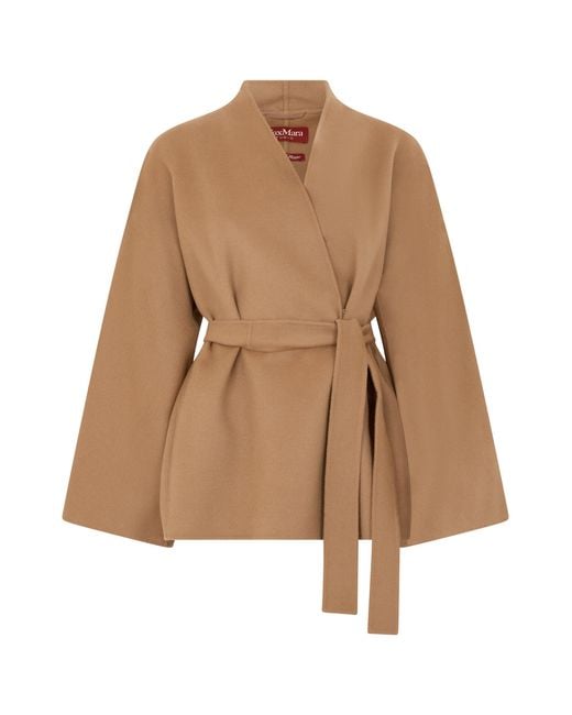 Max Mara Brown Cape With Belt