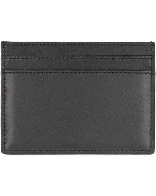 Saint Laurent Gray Printed Leather Card Holder for men