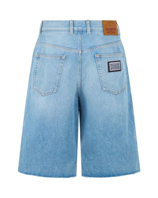 Dolce & Gabbana Blue Denim Shorts for men