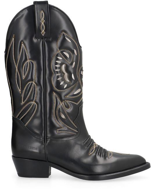 Stivali stile texano di DSquared² in Black