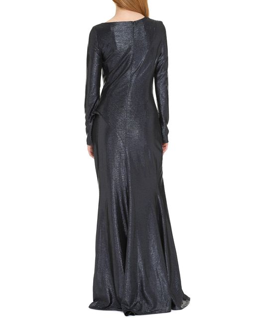 Talbot Runhof Black Draped Dress