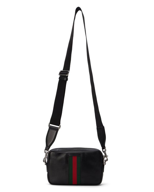 Gucci Black Leather Shoulder Bag for men