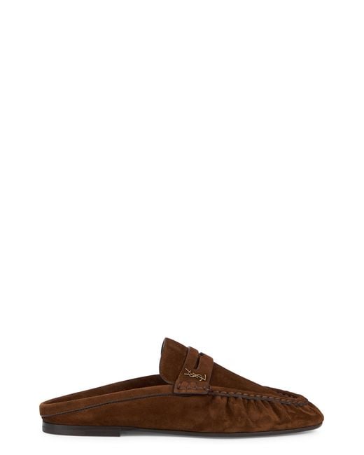 Saint Laurent Brown Loafer Slip-On Moccasins