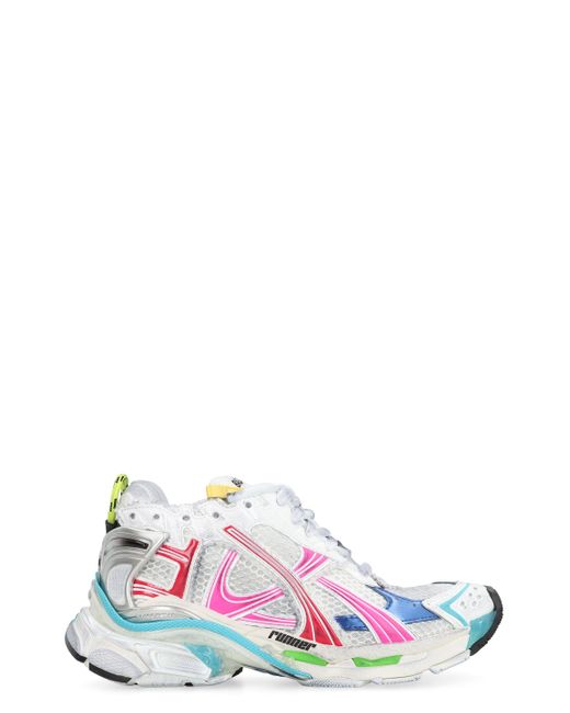 Balenciaga White Runner Mesh Sneakers