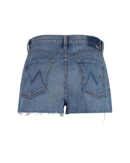 Mother Blue The Ditcher Denim Shorts