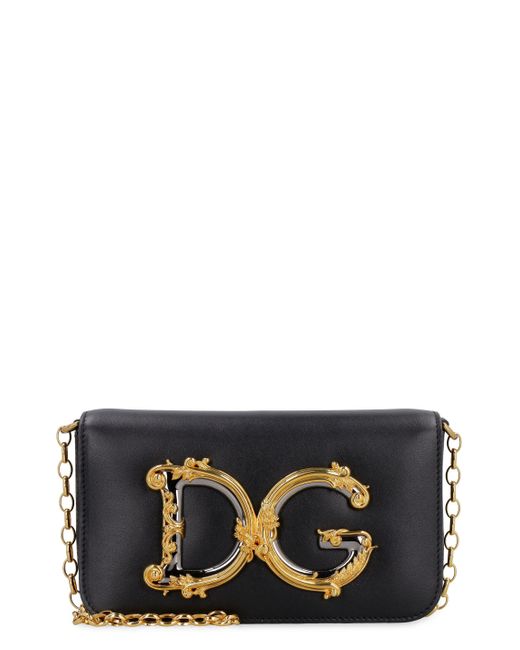 Dolce & Gabbana Dg Girls Leather Crossbody Bag in Black | Lyst