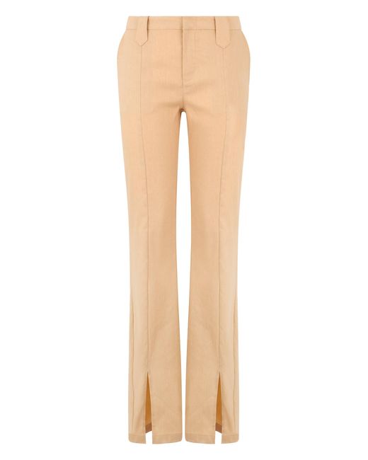 LES FILLES D'EVA Natural Pants With Slit