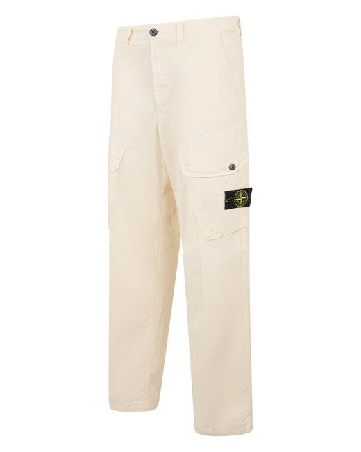 Stone Island Natural Loose Pants With Pockets for men