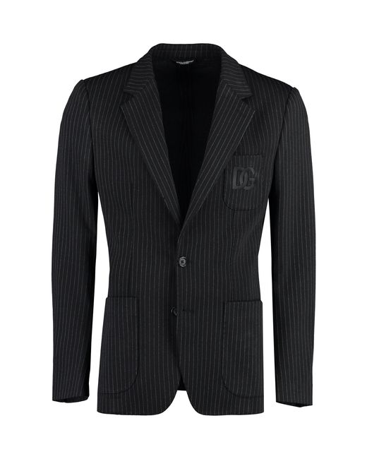 Dolce & Gabbana Black Single-Breasted Two-Button Jacket for men