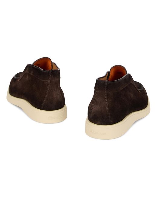 Santoni Brown Suede Shoes for men