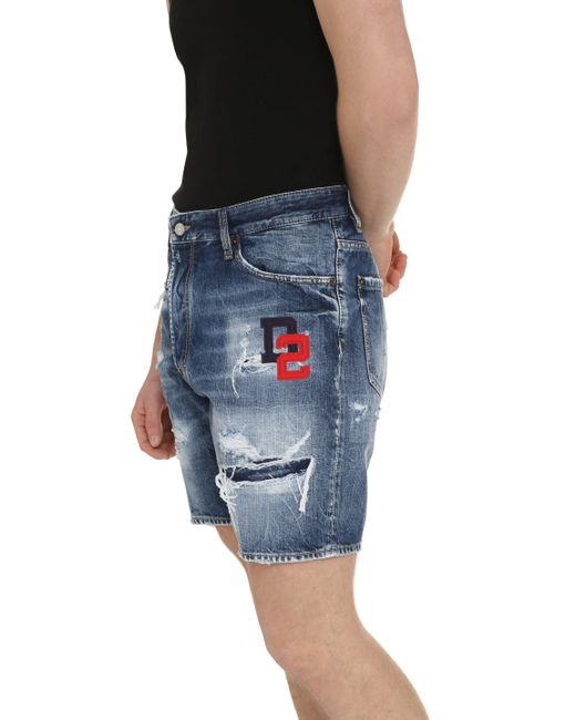 DSquared² Blue Marine Denim Bermuda Shorts for men