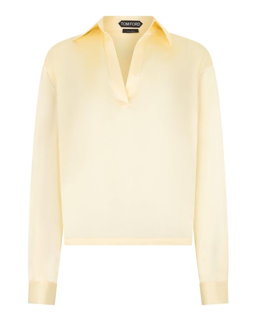 Tom Ford Natural Silk Stretch Blouse