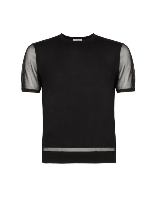 T-shirt in maglia di Agnona in Black