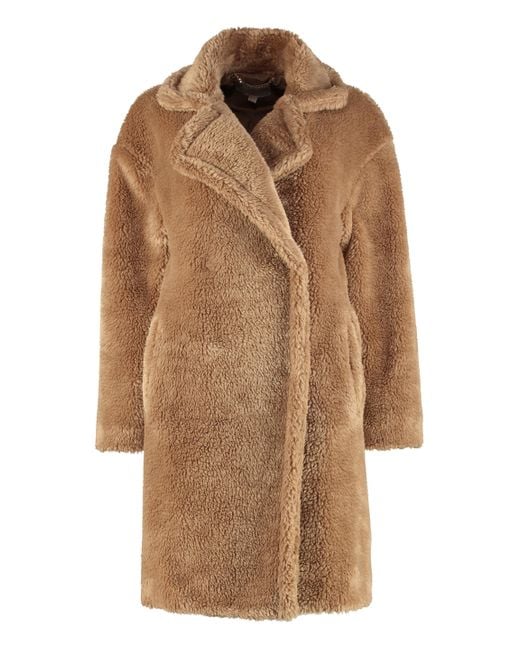 MICHAEL Michael Kors Brown Oversized Teddy Coat