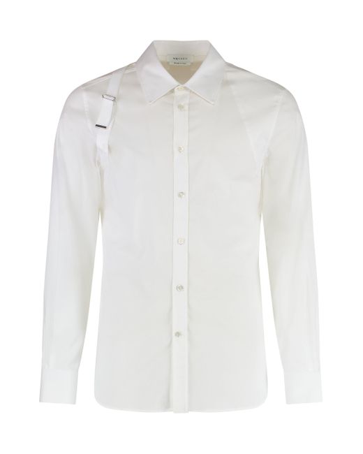 McQueen White Cotton Shirt for men