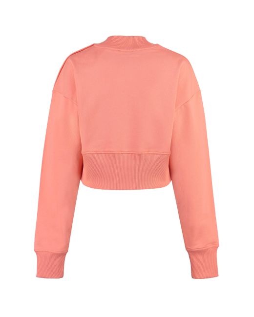 Balmain Pink Cotton Crew-Neck Sweatshirt