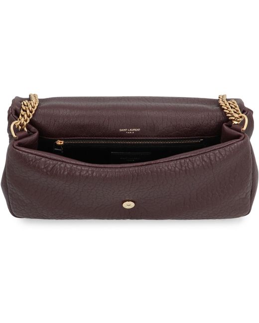 Saint Laurent Purple Calypso Leather Crossbody Bag
