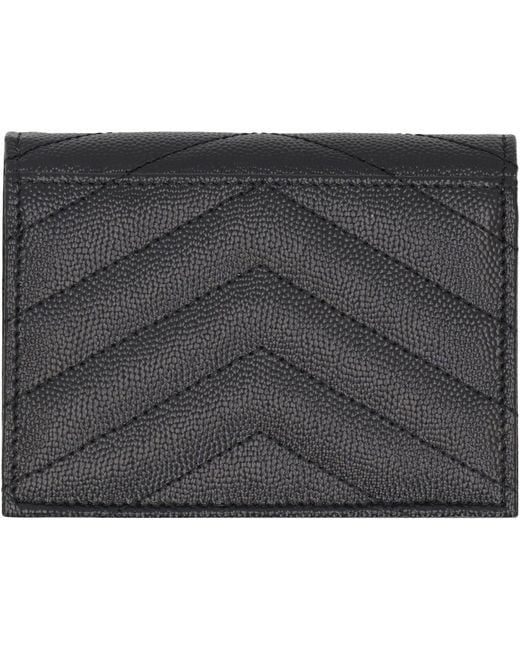 Saint Laurent Black Portacarte Cassandre