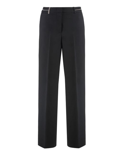 Peserico Black Virgin Wool Pants