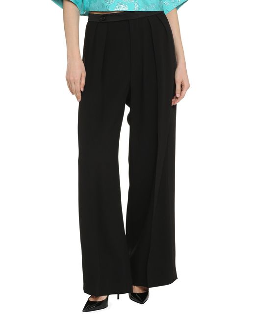 Aspesi Black Straight-Leg Trousers