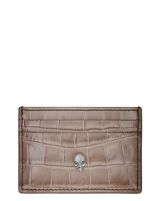 Alexander McQueen Multicolor Printed Leather Card Holder