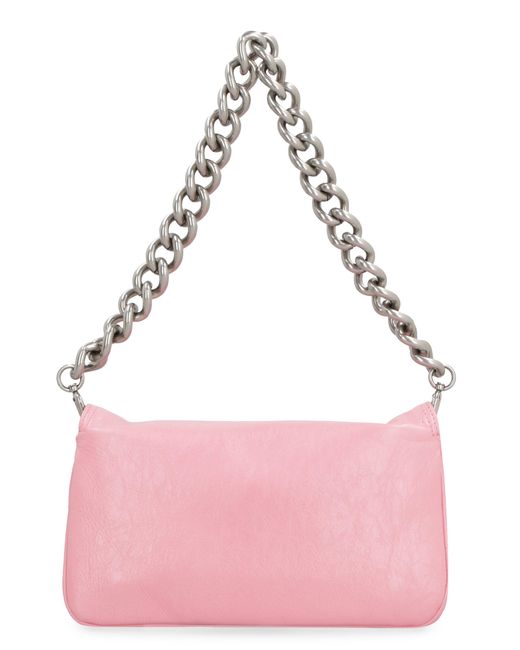 Balenciaga Pink Soft Leather Crossbody Handbag