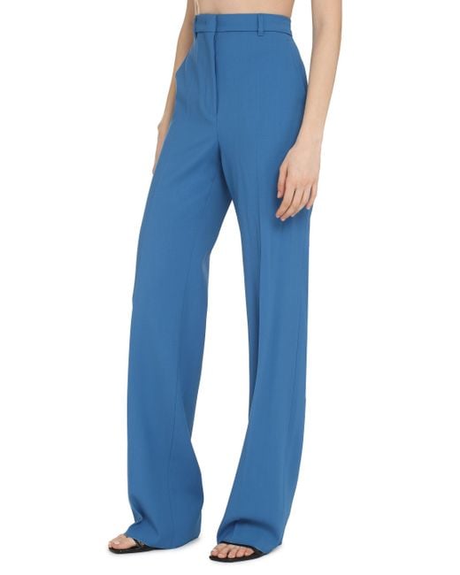 Pantaloni Agami in crêpe di Max Mara Studio in Blue