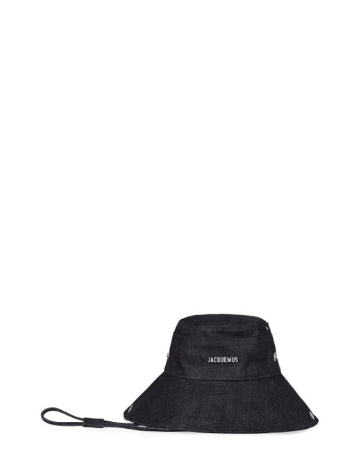 Jacquemus Black La Croisière 'The De-Nîmes' Denim Bucket Hat for men