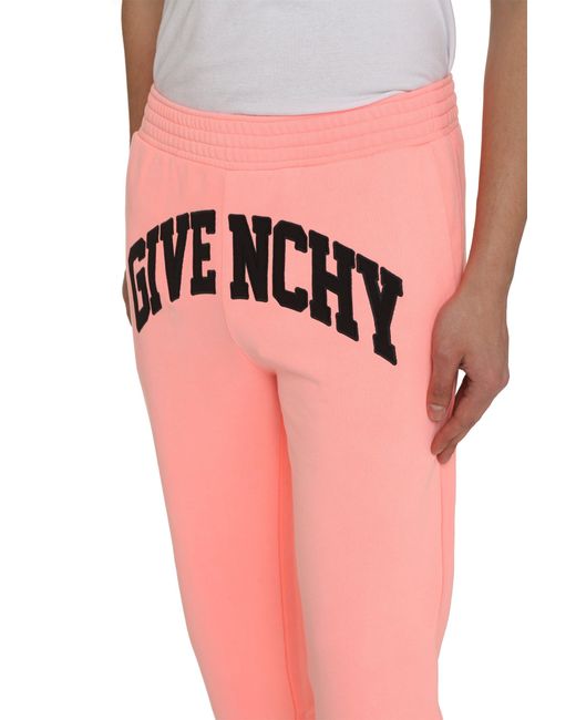 Pantaloni in felpa con logo di Givenchy in Red da Uomo