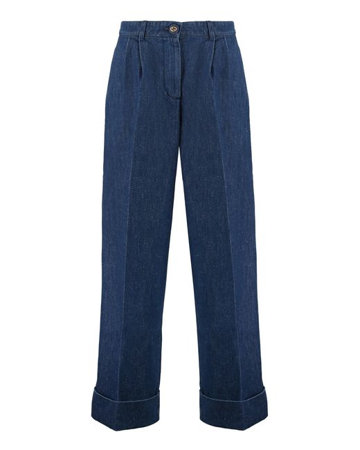 Gucci Blue Wide-Leg Jeans