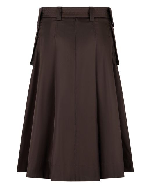 Ganni Brown Pleated Skirt