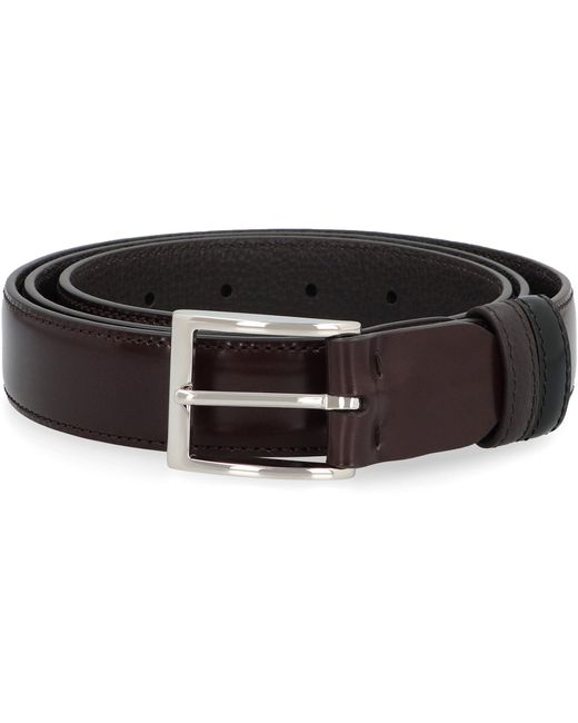 Hogan Black Reversible Leather Belt for men