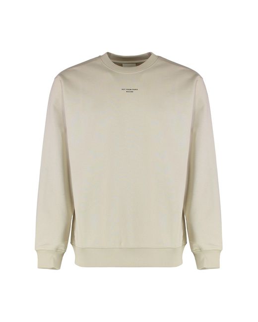 Drole de Monsieur White Slogan Classique Cotton Hoodie for men