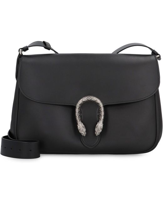 Gucci Black Dionysus Grained Leather Bag for men