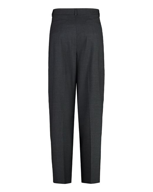 Valentino Garavani Black Wool Tailored Dress Trousers for men