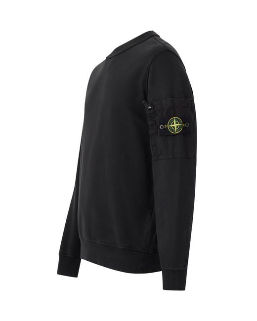 Stone Island Black Cotton Sweatshirt for men