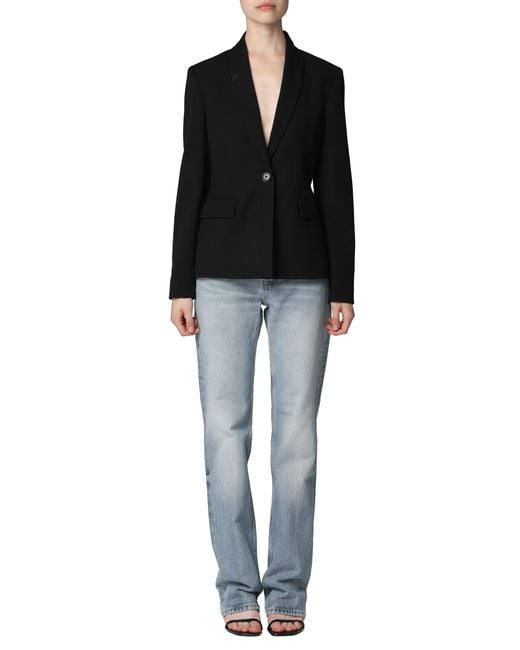 Pinko Black Giappone Single-Breasted One Button Jacket