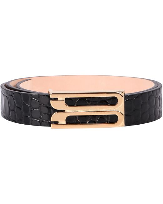 Victoria Beckham Black Jumbo Frame Belt