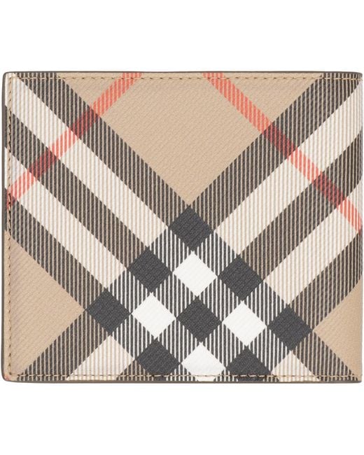 Burberry Natural Check Print Wallet for men