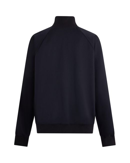 McQueen Blue Polyester Hoodie With Zipper for men