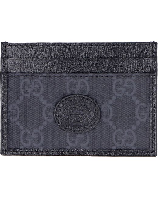 Portacarte in tessuto GG Supreme da Uomo di Gucci in Nero - Lyst