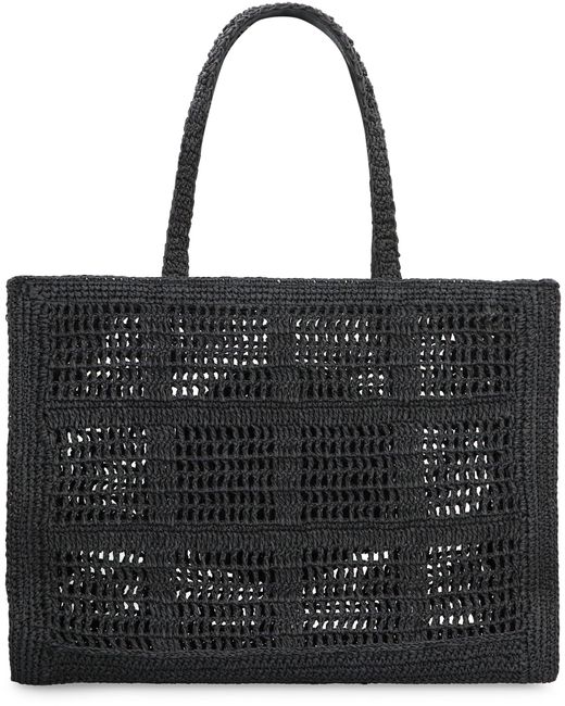 Shopping bag Ella di Tory Burch in Black