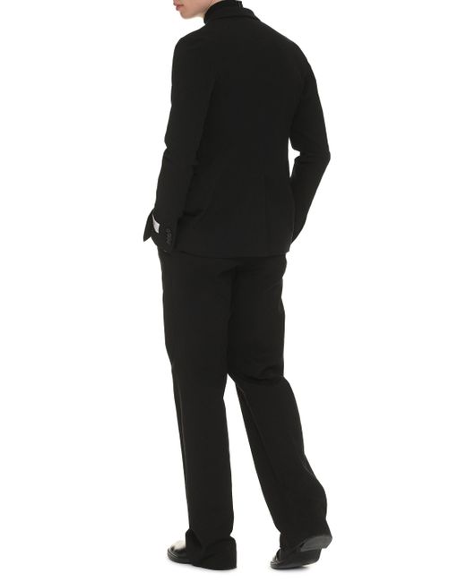 Giacca monopetto in misto cotone di Dolce & Gabbana in Black da Uomo